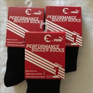 NEW Puma Performance Soccer Socks (3 pairs)
